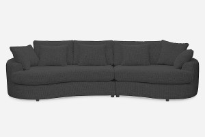 Sofa SIDEM 1,5-1 - tkanina Coco 169 Onyx - REDAM MEBLE