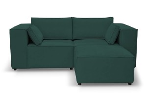 Sofa nierozkładana POLLY 2ER z pufą - tkanina Hold Me 16 - REDAM MEBLE