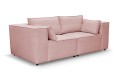 Sofa nierozkładana POLLY 2ER z pufą - tkanina Hold Me 24 - REDAM MEBLE