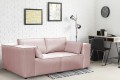 Sofa nierozkładana POLLY 2ER z pufą - tkanina Hold Me 24 - REDAM MEBLE