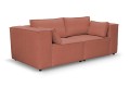 Sofa nierozkładana POLLY 2ER z pufą - tkanina Hold Me 29 - REDAM MEBLE