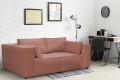 Sofa nierozkładana POLLY 2ER z pufą - tkanina Hold Me 29 - REDAM MEBLE