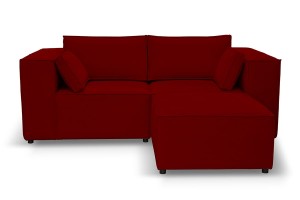 Sofa nierozkładana POLLY 2ER z pufą - tkanina Hold Me 31 - REDAM MEBLE 