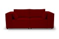 Sofa nierozkładana POLLY 2ER z pufą - tkanina Hold Me 31 - REDAM MEBLE