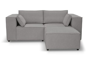 Sofa nierozkładana POLLY 2ER z pufą - tkanina Hold Me 34 - REDAM MEBLE 